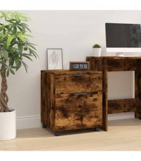 vidaXL File Cabinet | Smoked Oak | Engineered Wood | Regular