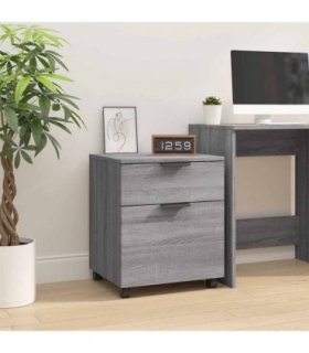 vidaXL File Cabinet | Grey Sonoma | Engineered Wood | Standard | Smooth Sliding