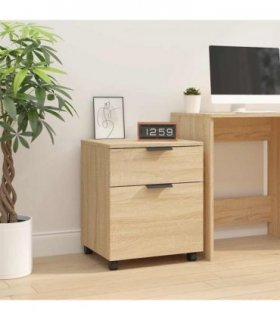 vidaXL File Cabinet | Sonoma oak | Engineered wood | 45x38x54 cm | Swivel