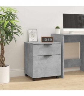 vidaXL File Cabinet | Concrete Grey | Engineered Wood | Medium | File Cabinet