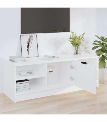 vidaXL TV Cabinet White 102x35.5x36.5 cm Engineered Wood