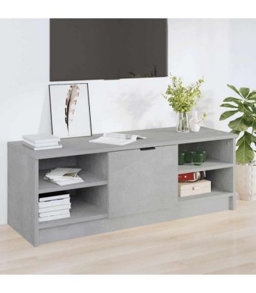 vidaXL TV Cabinet Concrete Grey 102x35.5x36.5 cm Engineered Wood
