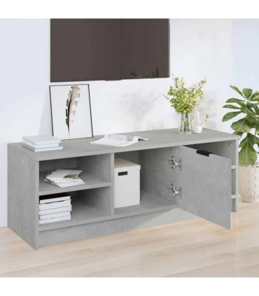 vidaXL TV Cabinet Concrete Grey 102x35.5x36.5 cm Engineered Wood