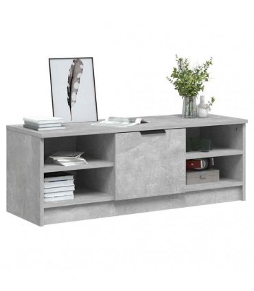 vidaXL TV Cabinet Concrete Grey 102x35.5x36.5 cm Engineered Wood