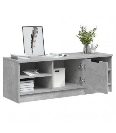 vidaXL TV Cabinet Concrete Grey 102x35.5x36.5 cm Engineered Wood