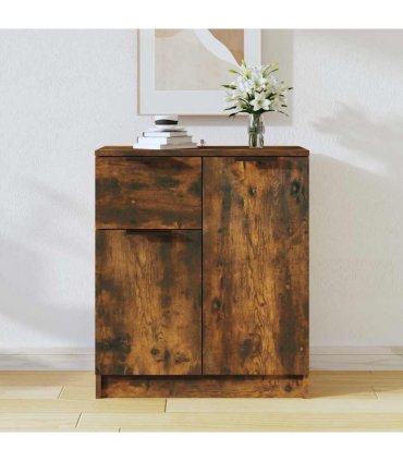 vidaXL Sideboard Smoked Oak 60x30x70 cm Engineered Wood — V0672032092