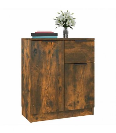 vidaXL Sideboard Smoked Oak 60x30x70 cm Engineered Wood — V0672032092
