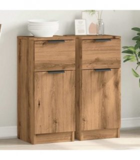 vidaXL Sideboards 2 pcs Artisan Oak 30x30x70 cm Engineered Wood
