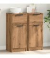 vidaXL Sideboards 2 pcs Artisan Oak 30x30x70 cm Engineered Wood
