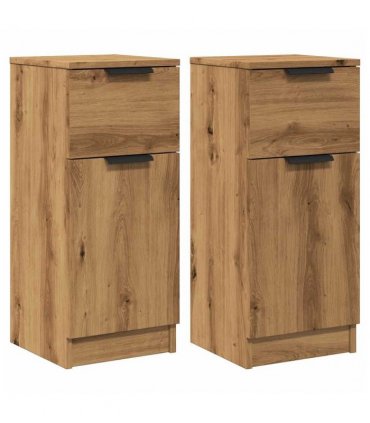 vidaXL Sideboards 2 pcs Artisan Oak 30x30x70 cm Engineered Wood