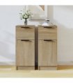 vidaXL Sideboards 2 pcs Sonoma Oak 30x30x70 cm Engineered Wood