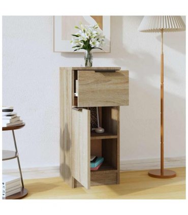 vidaXL Sideboard Sonoma Oak 30x30x70 cm Engineered Wood