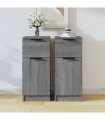 vidaXL Sideboards 2 pcs Grey Sonoma 30x30x70 cm Engineered Wood