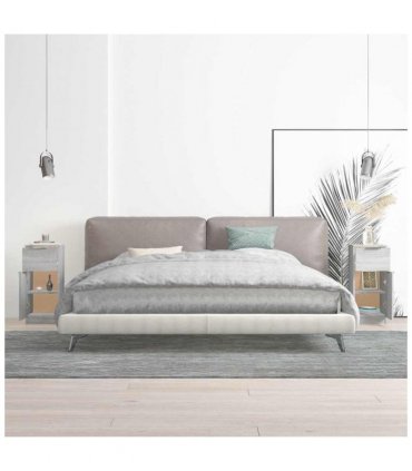 vidaXL Sideboards 2 pcs Grey Sonoma 30x30x70 cm Engineered Wood
