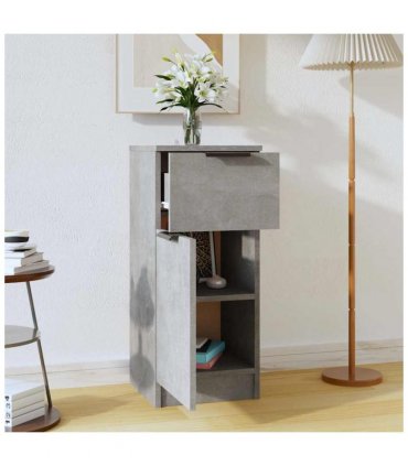 vidaXL Sideboard Concrete Grey 30x30x70 cm Engineered Wood