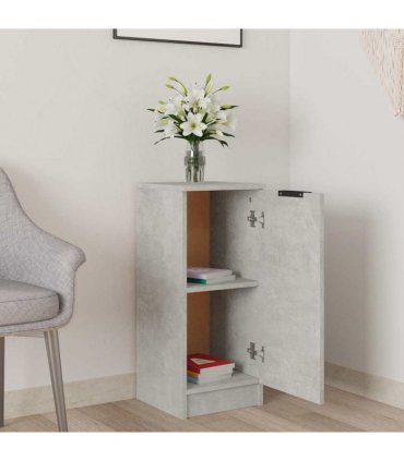 vidaXL Sideboard Concrete Grey 30x30x70 cm Engineered Wood — V0672032112