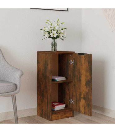vidaXL Sideboard Smoked Oak 30x30x70 cm Engineered Wood