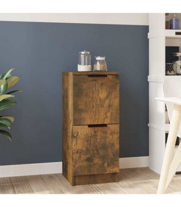 vidaXL Sideboard Smoked Oak 30x30x70 cm Engineered Wood — V0672032139