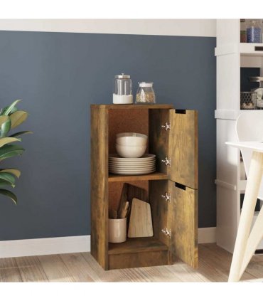 vidaXL Sideboard Smoked Oak 30x30x70 cm Engineered Wood — V0672032139