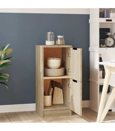 vidaXL Sideboard Sonoma Oak 30x30x70 cm Engineered Wood — V0672032140