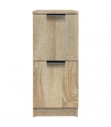 vidaXL Sideboards 2 pcs Sonoma Oak 30x30x70 cm Engineered Wood — V0672032142
