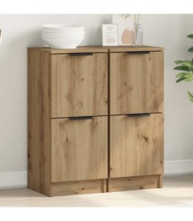 vidaXL Sideboards 2 pcs Artisan Oak 30x30x70 cm Engineered Wood — V0672032144
