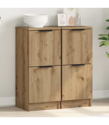 vidaXL Sideboards 2 pcs Artisan Oak 30x30x70 cm Engineered Wood — V0672032144