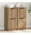 vidaXL Sideboards 2 pcs Artisan Oak 30x30x70 cm Engineered Wood — V0672032144