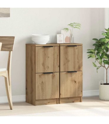 vidaXL Sideboards 2 pcs Artisan Oak 30x30x70 cm Engineered Wood — V0672032144