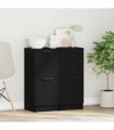 vidaXL Sideboard 2 pcs Black Oak 30 x 30 x 70 cm Engineered Wood — V0672032148
