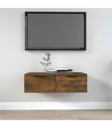 vidaXL Wall Cabinet Smoked Oak 68x30x20 cm Engineered Wood