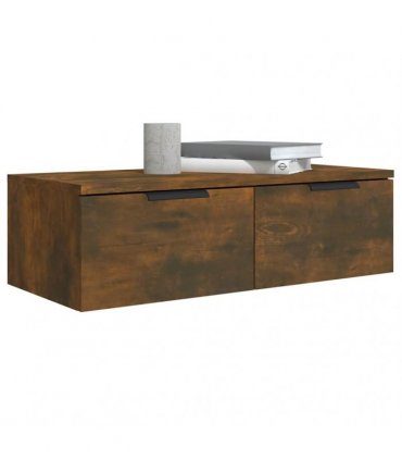 vidaXL Wall Cabinet Smoked Oak 68x30x20 cm Engineered Wood