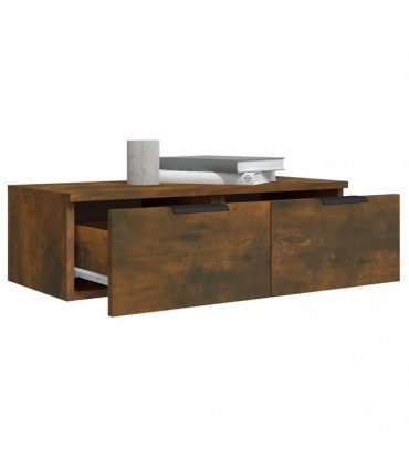 vidaXL Wall Cabinet Smoked Oak 68x30x20 cm Engineered Wood