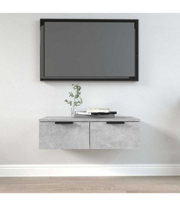 vidaXL Wall Cabinet Concrete Grey 68x30x20 cm Engineered Wood