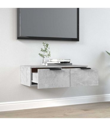 vidaXL Wall Cabinet Concrete Grey 68x30x20 cm Engineered Wood