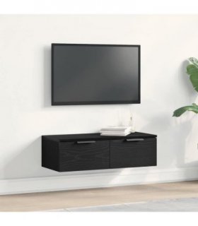 vidaXL Wall Cabinet Black Oak 68 x 30 x 20 cm Engineered Wood