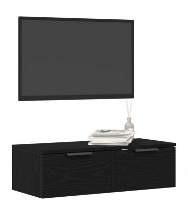 vidaXL Wall Cabinet Black Oak 68 x 30 x 20 cm Engineered Wood