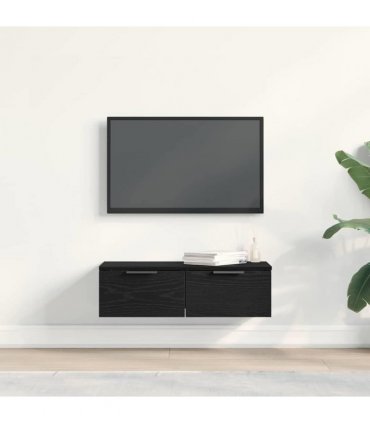vidaXL Wall Cabinet Black Oak 68 x 30 x 20 cm Engineered Wood