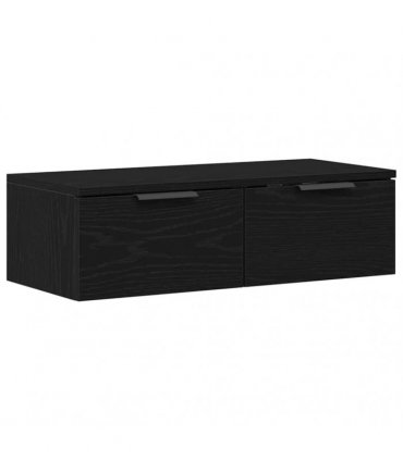 vidaXL Wall Cabinet Black Oak 68 x 30 x 20 cm Engineered Wood