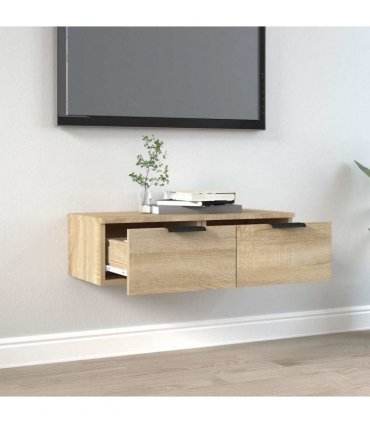 vidaXL Wall Cabinet Sonoma Oak 68x30x20 cm Engineered Wood