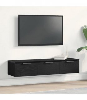 vidaXL Wall Cabinet Black Oak 102 x 30 x 20 cm Engineered Wood