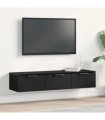 vidaXL Wall Cabinet Black Oak 102 x 30 x 20 cm Engineered Wood