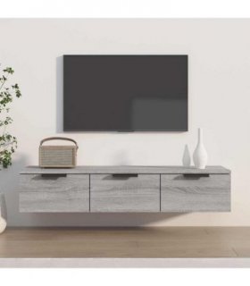 vidaXL Wall Cabinet Grey Sonoma 102x30x20 cm Engineered Wood