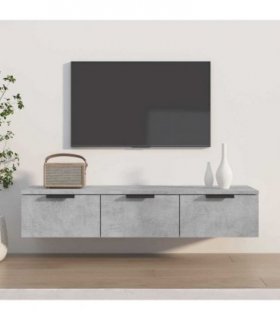 vidaXL Wall Cabinet Concrete Grey 102x30x20 cm Engineered Wood