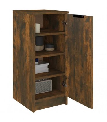 vidaXL Shoe Cabinet Smoked Oak 30x35x70 cm Engineered Wood