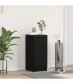 vidaXL Shoe Cabinet Black Oak 29.5 x 35 x 70 cm Engineered Wood