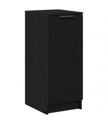vidaXL Shoe Cabinet Black Oak 29.5 x 35 x 70 cm Engineered Wood