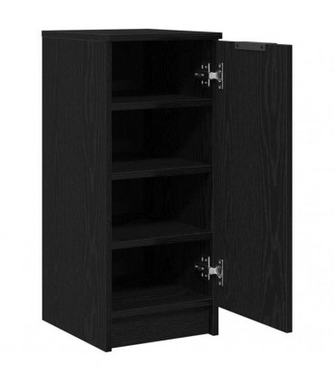 vidaXL Shoe Cabinet Black Oak 29.5 x 35 x 70 cm Engineered Wood