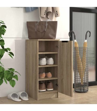 vidaXL Shoe Cabinet Sonoma Oak 30x35x70 cm Engineered Wood