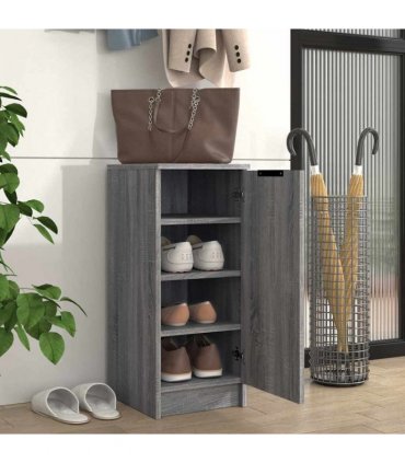 vidaXL Shoe Cabinet Grey Sonoma 30x35x70 cm Engineered Wood